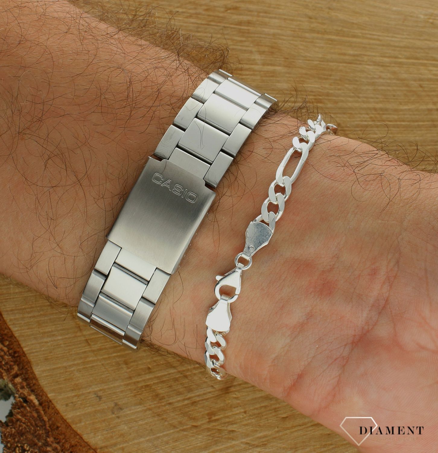 Bransoleta srebrna 925 figaro 5,5 mm z blaszką DIA-BRA-11511-925 5,5mm. Srebrna bransoletka męska. Srebrna bransoletka z blaszką. Bransoletka srebrna gruba. Bransoletka srebrna na prezent dla mężczyzny..jpg